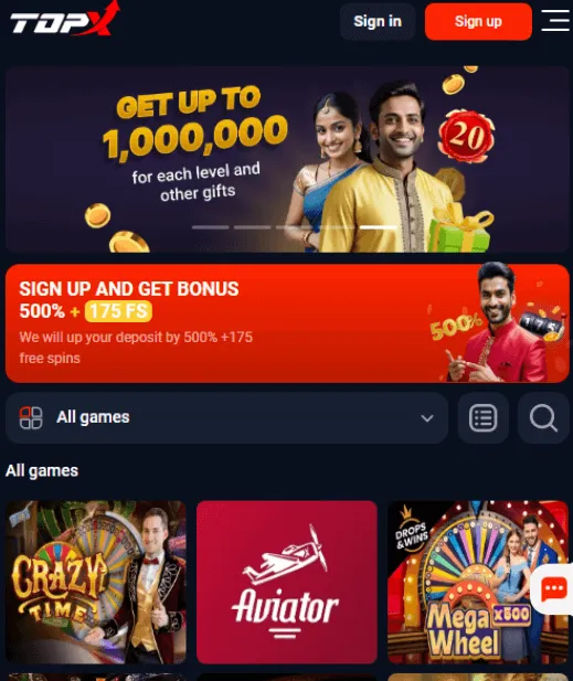 TopX application fot Indonesian gamblers